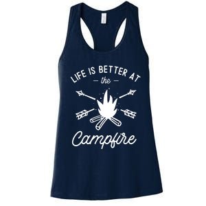 Life Is Better At The Campfire Women's Racerback Tank