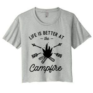 Life Is Better At The Campfire Women's Crop Top Tee