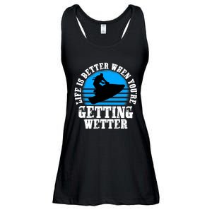 Life Is Better When You're Getting Wetter Waverunner Ladies Essential Flowy Tank