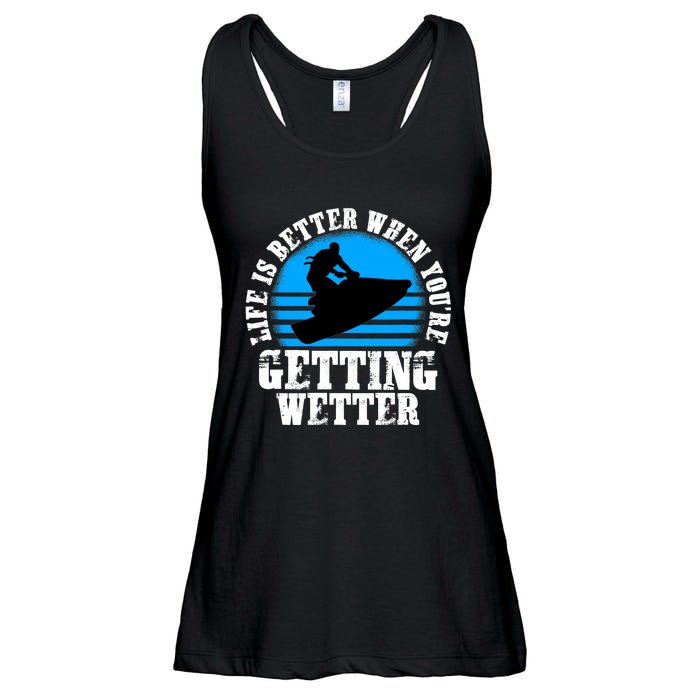 Life Is Better When You're Getting Wetter Waverunner Ladies Essential Flowy Tank