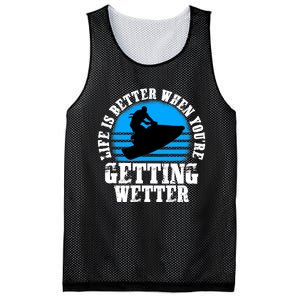 Life Is Better When You're Getting Wetter Waverunner Mesh Reversible Basketball Jersey Tank