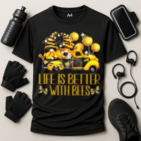 Life Is Better With Bees For Beekeeper Honey Bee Gnome Cute Gift Cooling Performance Crew T-Shirt