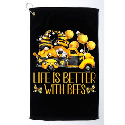 Life Is Better With Bees For Beekeeper Honey Bee Gnome Cute Gift Golf Towel