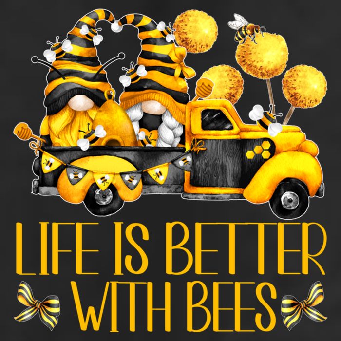 Life Is Better With Bees For Beekeeper Honey Bee Gnome Cute Gift Golf Towel