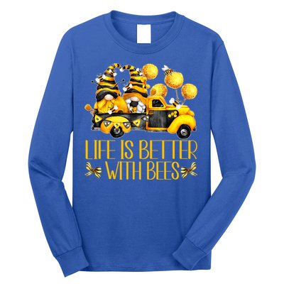 Life Is Better With Bees For Beekeeper Honey Bee Gnome Cute Gift Long Sleeve Shirt