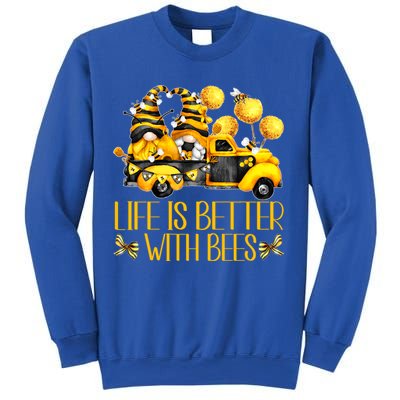Life Is Better With Bees For Beekeeper Honey Bee Gnome Cute Gift Sweatshirt
