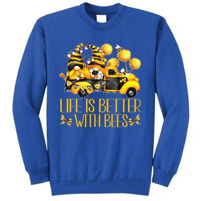 Life Is Better With Bees For Beekeeper Honey Bee Gnome Cute Gift Sweatshirt