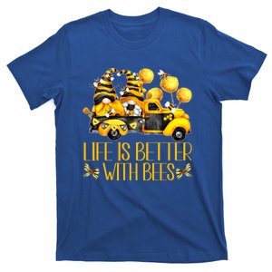 Life Is Better With Bees For Beekeeper Honey Bee Gnome Cute Gift T-Shirt