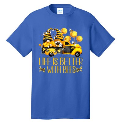 Life Is Better With Bees For Beekeeper Honey Bee Gnome Cute Gift Tall T-Shirt