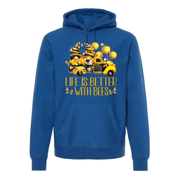 Life Is Better With Bees For Beekeeper Honey Bee Gnome Cute Gift Premium Hoodie