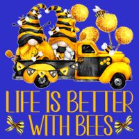 Life Is Better With Bees For Beekeeper Honey Bee Gnome Cute Gift Magnet