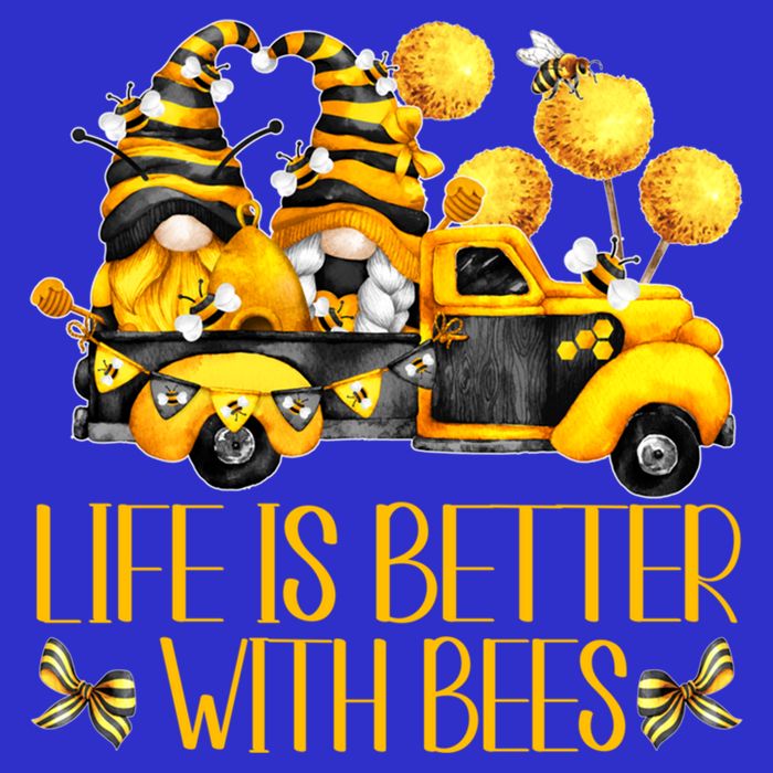 Life Is Better With Bees For Beekeeper Honey Bee Gnome Cute Gift Magnet