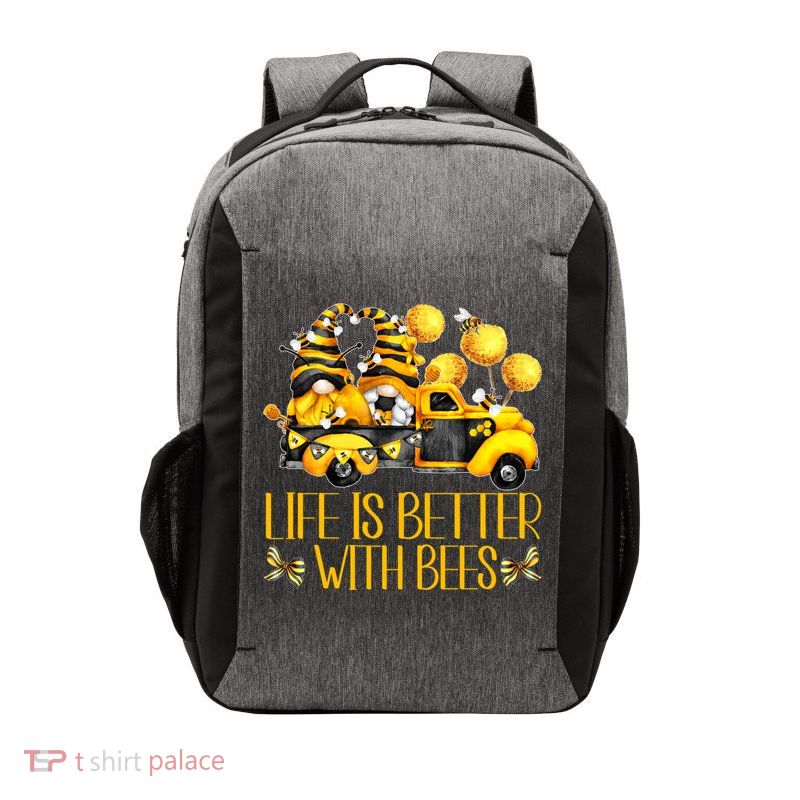 Life Is Better With Bees For Beekeeper Honey Bee Gnome Cute Gift Vector Backpack