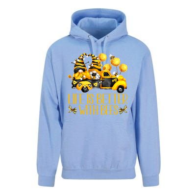 Life Is Better With Bees For Beekeeper Honey Bee Gnome Cute Gift Unisex Surf Hoodie