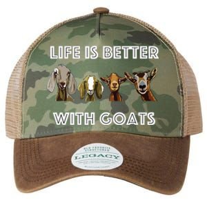 Life Is Better With Goats Goat Lover Legacy Tie Dye Trucker Hat