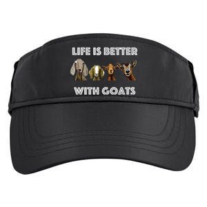 Life Is Better With Goats Goat Lover Adult Drive Performance Visor