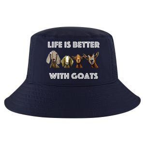 Life Is Better With Goats Goat Lover Cool Comfort Performance Bucket Hat