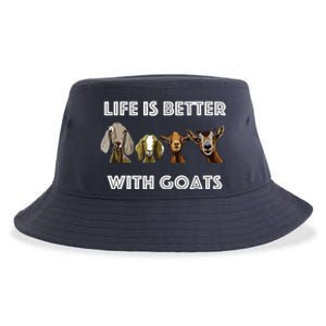 Life Is Better With Goats Goat Lover Sustainable Bucket Hat