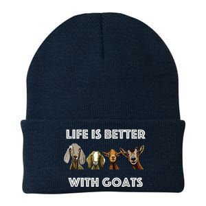 Life Is Better With Goats Goat Lover Knit Cap Winter Beanie