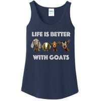 Life Is Better With Goats Goat Lover Ladies Essential Tank