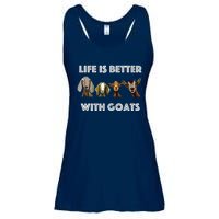 Life Is Better With Goats Goat Lover Ladies Essential Flowy Tank