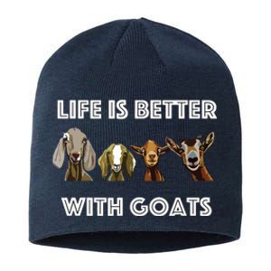 Life Is Better With Goats Goat Lover Sustainable Beanie