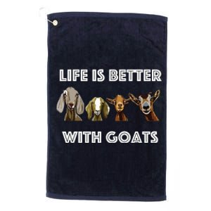 Life Is Better With Goats Goat Lover Platinum Collection Golf Towel