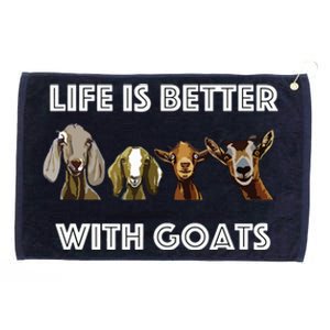 Life Is Better With Goats Goat Lover Grommeted Golf Towel