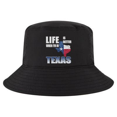 Life Is Better When IM In Texas Cool Comfort Performance Bucket Hat