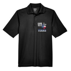 Life Is Better When IM In Texas Men's Origin Performance Pique Polo