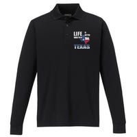 Life Is Better When IM In Texas Performance Long Sleeve Polo