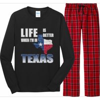 Life Is Better When IM In Texas Long Sleeve Pajama Set