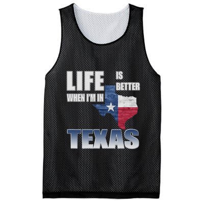 Life Is Better When IM In Texas Mesh Reversible Basketball Jersey Tank