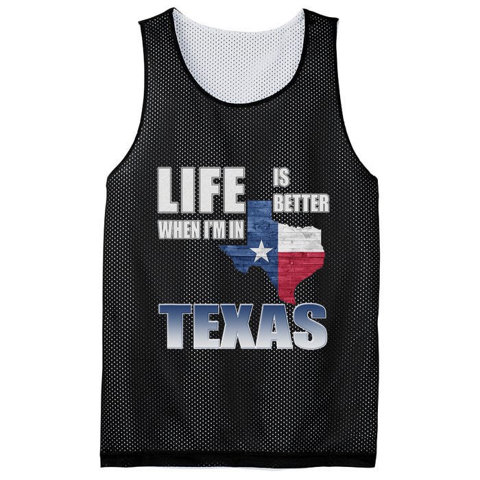 Life Is Better When IM In Texas Mesh Reversible Basketball Jersey Tank