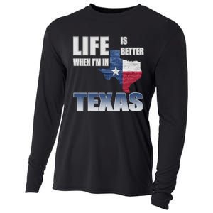 Life Is Better When IM In Texas Cooling Performance Long Sleeve Crew