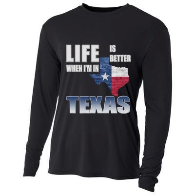 Life Is Better When IM In Texas Cooling Performance Long Sleeve Crew
