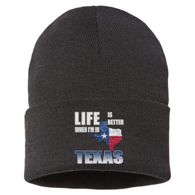 Life Is Better When IM In Texas Sustainable Knit Beanie