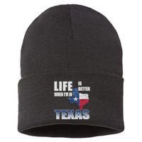 Life Is Better When IM In Texas Sustainable Knit Beanie