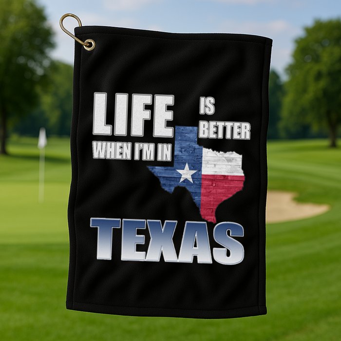 Life Is Better When IM In Texas Golf Towel