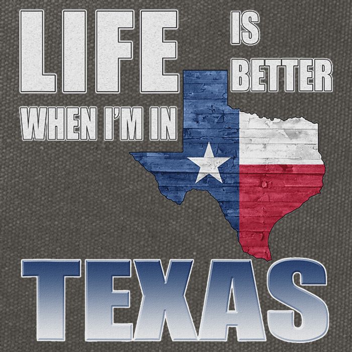 Life Is Better When IM In Texas Cotton Canvas Backpack