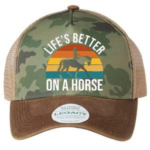 Life Is Better On A Horse Riding Gift Legacy Tie Dye Trucker Hat