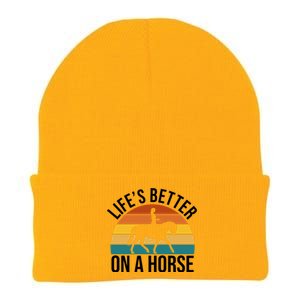 Life Is Better On A Horse Riding Gift Knit Cap Winter Beanie