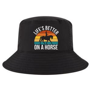 Life Is Better On A Horse Riding Gift Cool Comfort Performance Bucket Hat