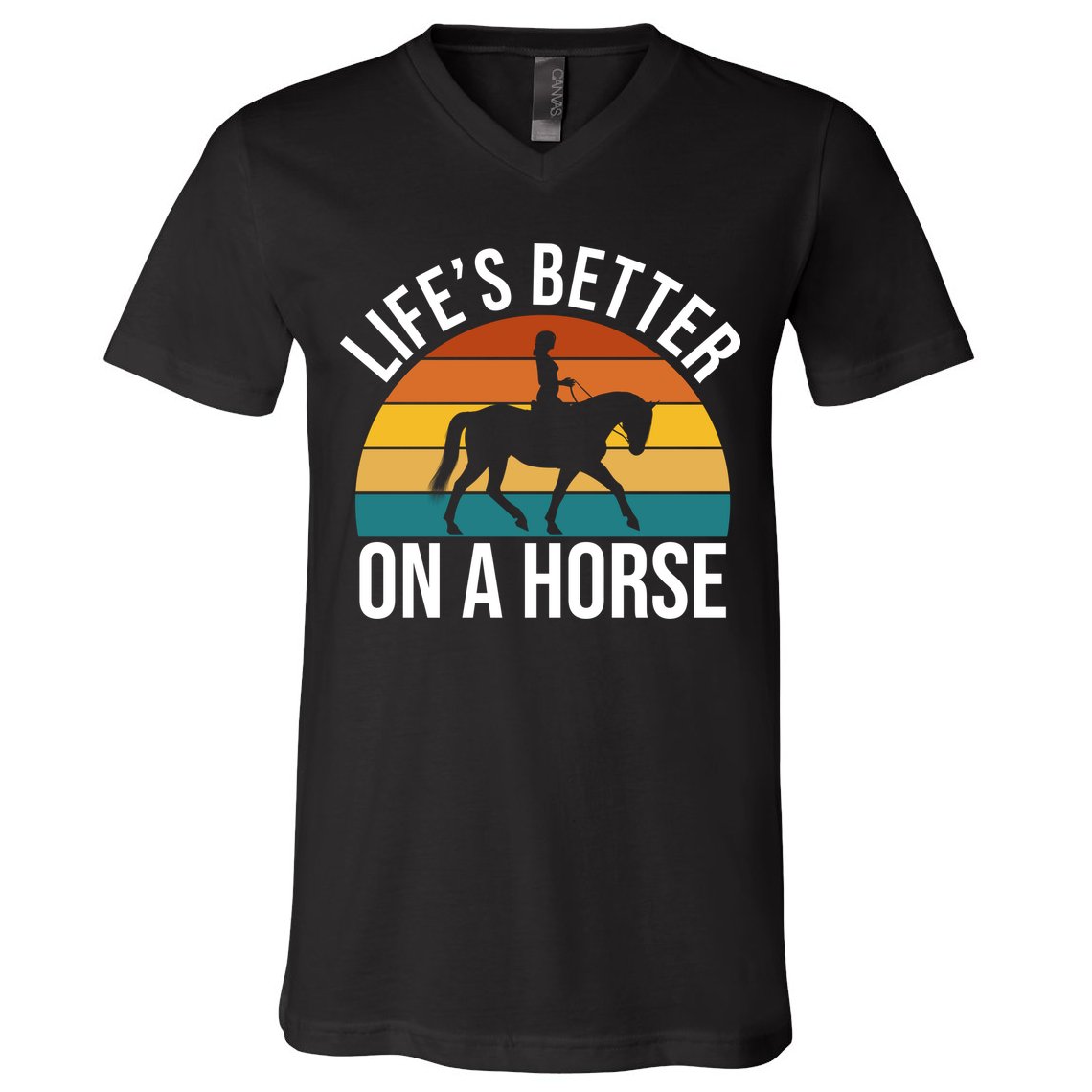 Life Is Better On A Horse Riding Gift V-Neck T-Shirt