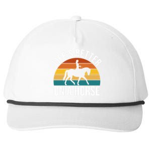 Life Is Better On A Horse Riding Gift Snapback Five-Panel Rope Hat