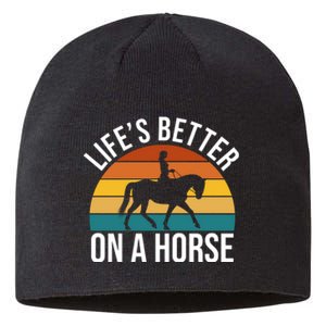 Life Is Better On A Horse Riding Gift Sustainable Beanie