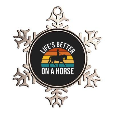 Life Is Better On A Horse Riding Gift Metallic Star Ornament