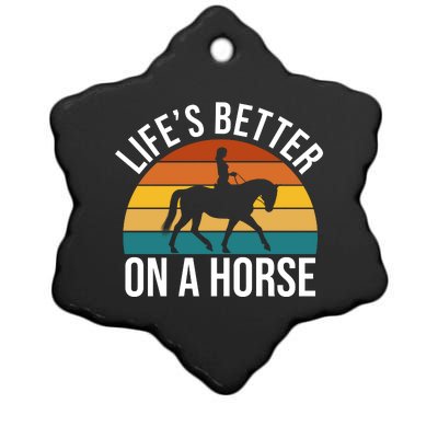 Life Is Better On A Horse Riding Gift Ceramic Star Ornament