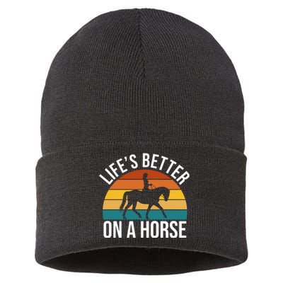 Life Is Better On A Horse Riding Gift Sustainable Knit Beanie