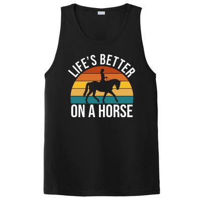 Life Is Better On A Horse Riding Gift PosiCharge Competitor Tank